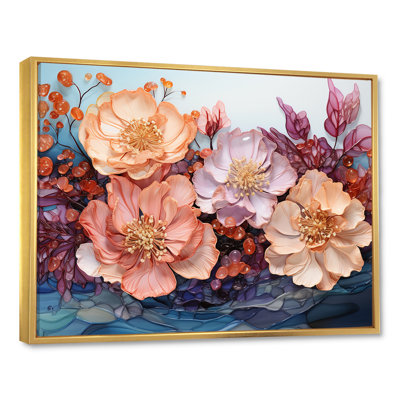 «Peach Hydrangea S Whispers», reproduction sur toile