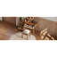 Ensemble de coiffeuse en bois de style bohémien 39 "avec prise de charge, port USB et tabouret, coiffeuse avec 3 tiroirs de rangement et 1 tiroir rectangulaire en rotin