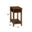 Table d'appoint rectangulaire avec finition noyer - couleur, un tiroir, une tablette, une butée, 20 lb, un tiroir pour les environnements de vie et 22 pouces de largeur, 13 de profondeur, 23 de hauteur, pour les zones
