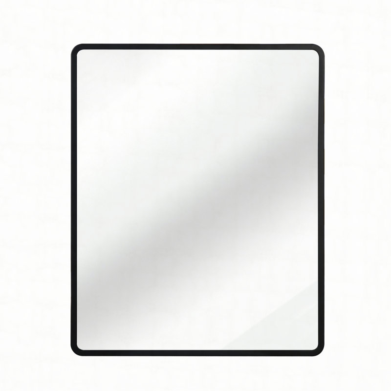 Armoire à miroir murale noire, 24"