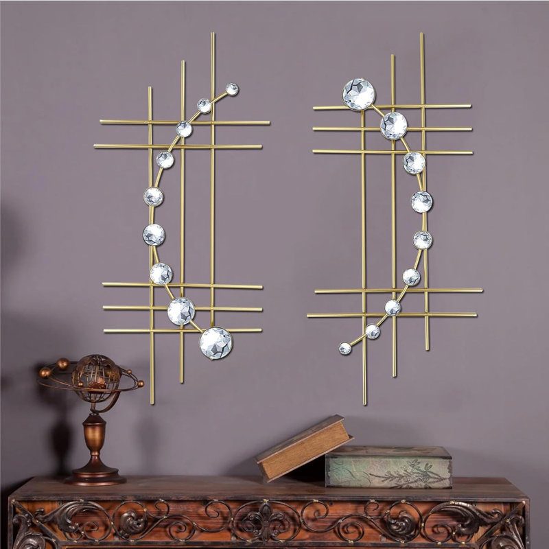 Golden Abstract Wall Decoration