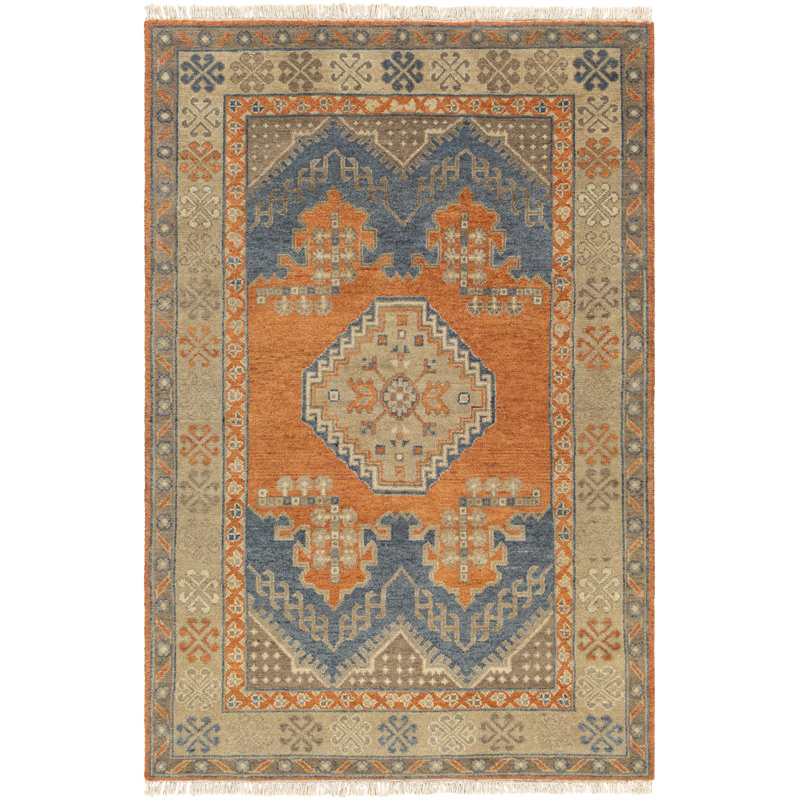 Leung Wool Oriental Area Rug, Rectangle 2' x 3'