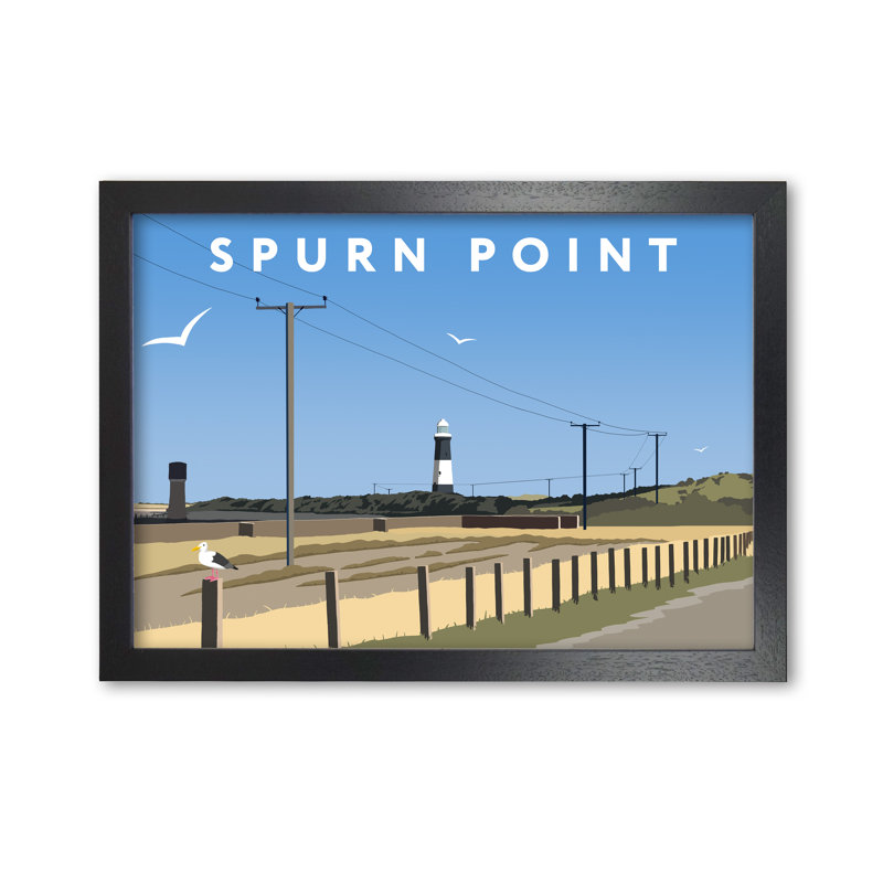 Spurn Point by Richard O'Neill - Single Picture Frame Print, Black, 297 cm H x 42 cm W
