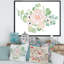 Fleurs et bouquet de feuilles d'eucalyptus II - Peinture sur toile-67230007-67230008