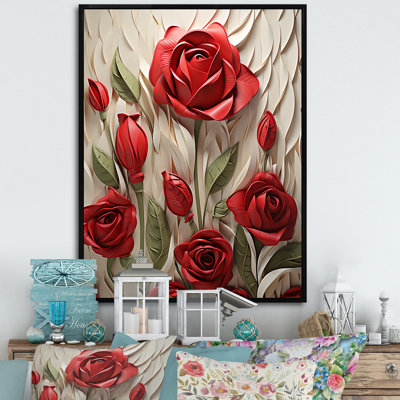 «Red Rose Beauty - Roses», art mural