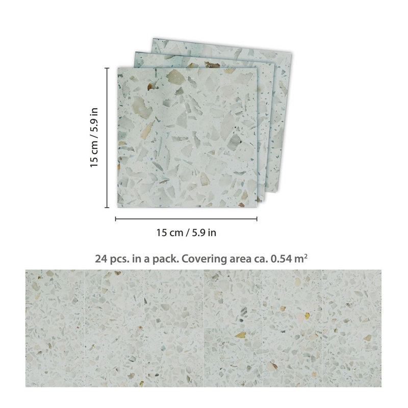 15 x 15cm Aluminum Mosaic Tile