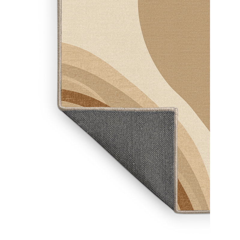 Tapis brun doux et moelleux Défino, Carré 4 pi