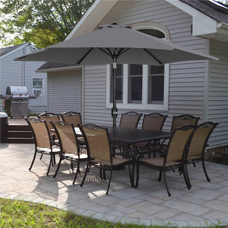 Charlean 269cm Tilt Parasol, Grey