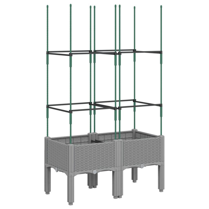 Akheel Elevated Planter, Light Grey