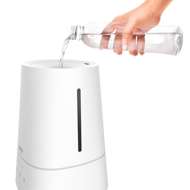White Ultrasonic Cool Mist Humidifier with Top Fill Design