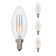 LED Filament Pack of (4) 6.5 Watt Dimmable B11 Light Bulbs with Candelabra (E12) Base