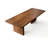 Brown Rectangular Solid Wood Sled Dining Table-1854631715