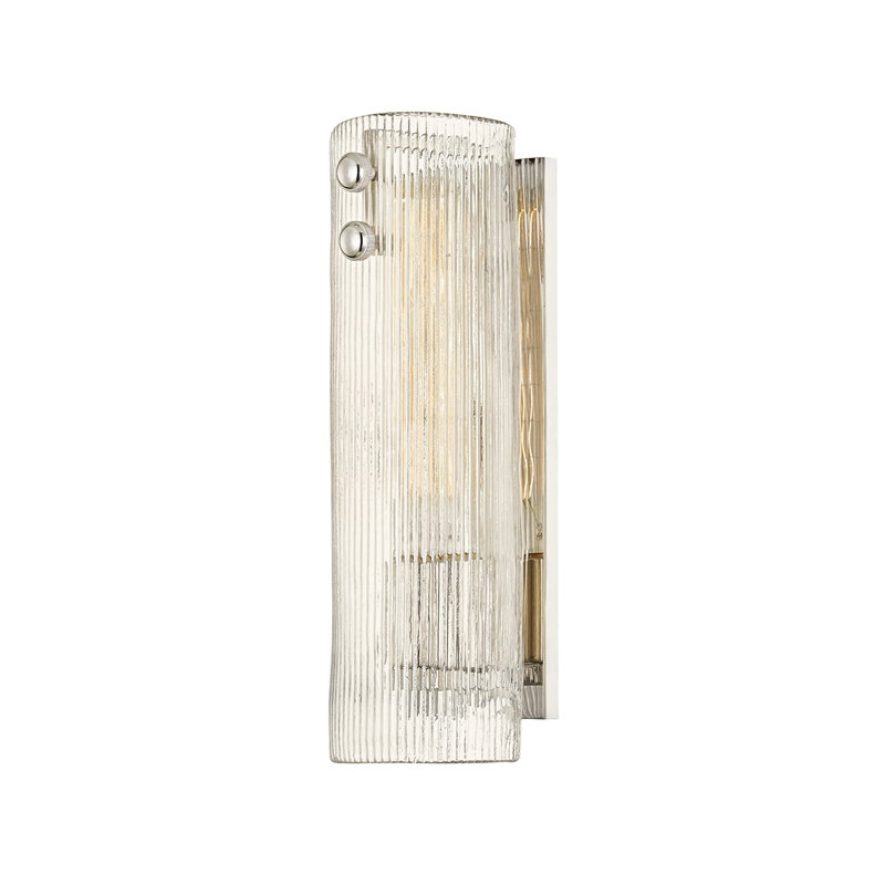 Prospect Park 1 Light Wall Sconce, Polished Nickel