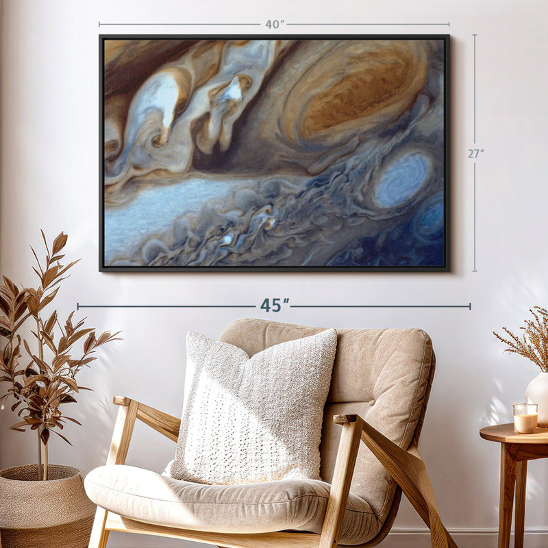 «Impression sur toile de formation de nuage de Jupiter», H 27 po x l 40 po