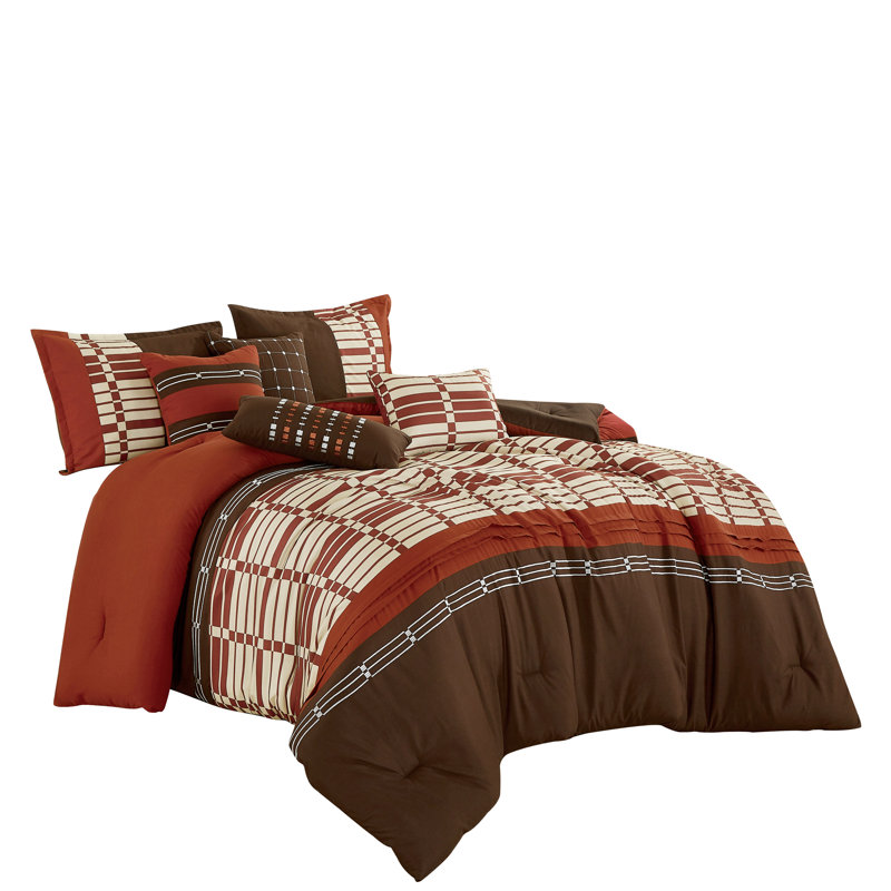 Ensemble d'édredon de luxe 7 pièces Rudella, Édredon grand + 2 taies décoratives + 4 coussins
