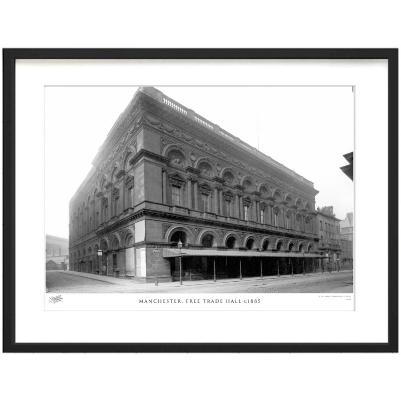 Manchester, Free Trade Hall C1885 by Francis Frith - Single Picture Frame Print, 28cm H x 36cm W x 2.3cm D