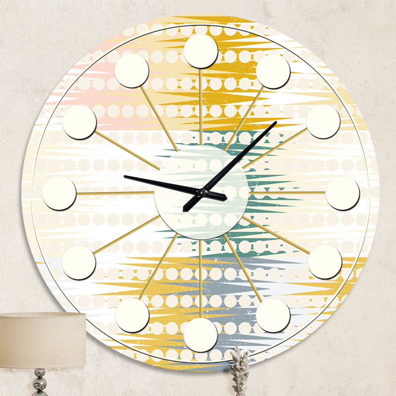 Horloge murale rétro Mid-Century, Moyenne