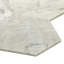 Carrelage mural mosaïque en marbre aiguisé 10 po x 12 po Tactiq Castella de Blanc Hexagon
