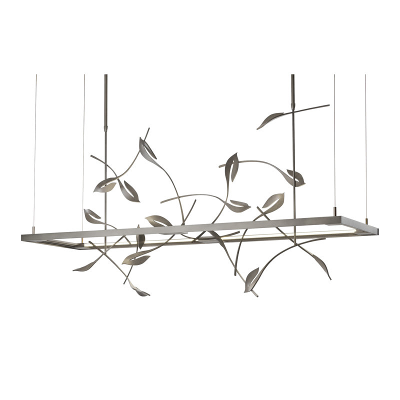 Four Seasons Autumn LED Kitchen Island Linear Pendant, Short, Natural Iron