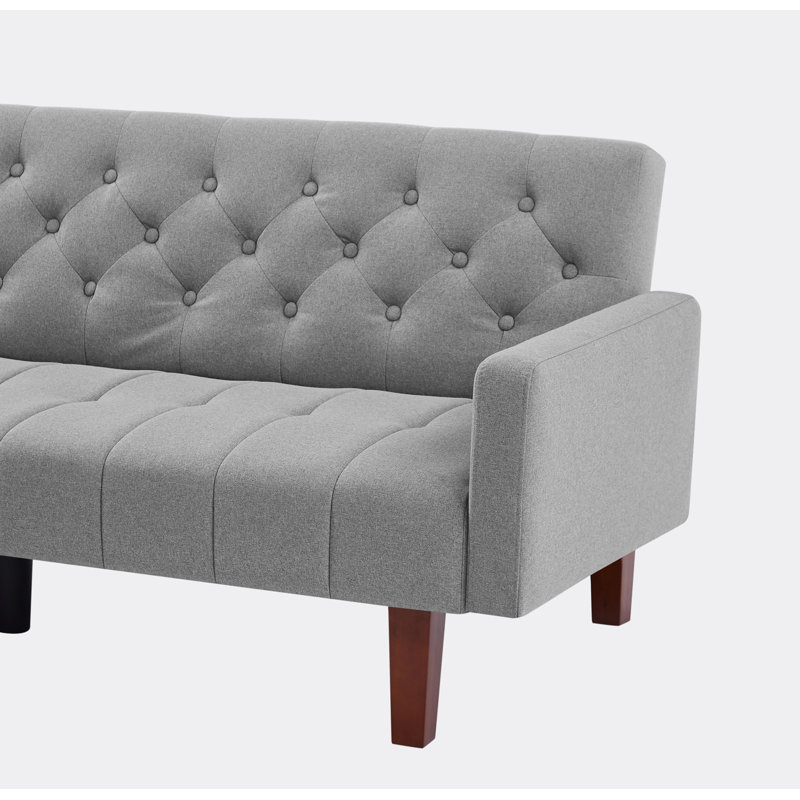 Travell 74.41'' Sleeper, Gray Linen
