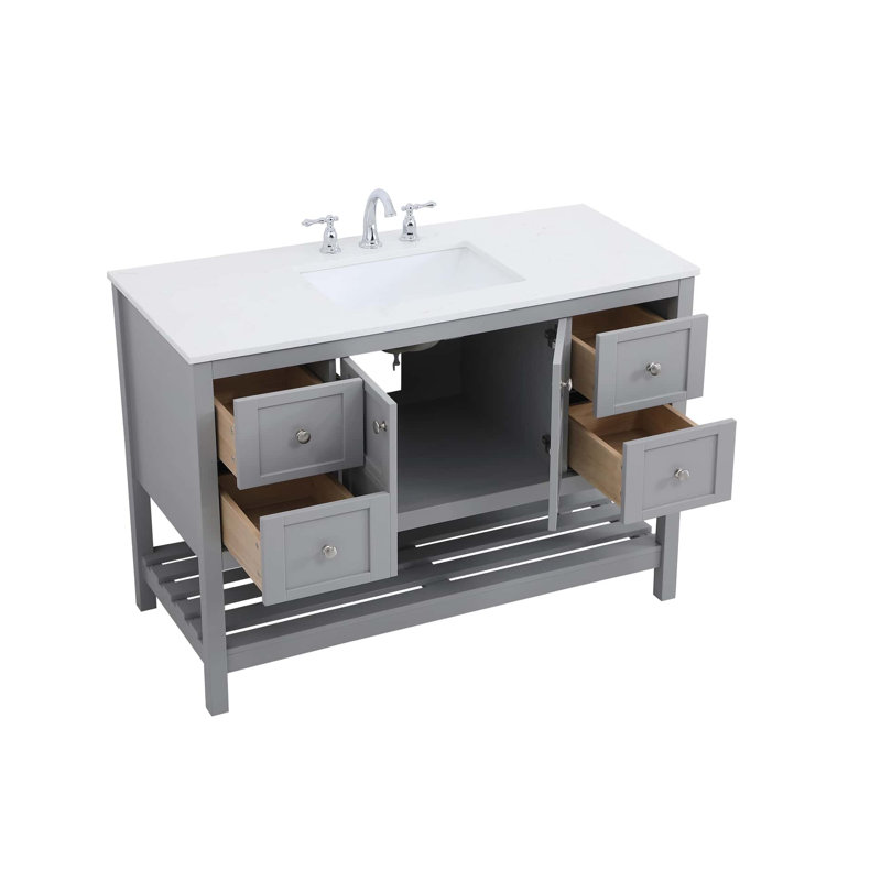 Ensemble de meuble-lavabo simple 48 po Krish, Gris