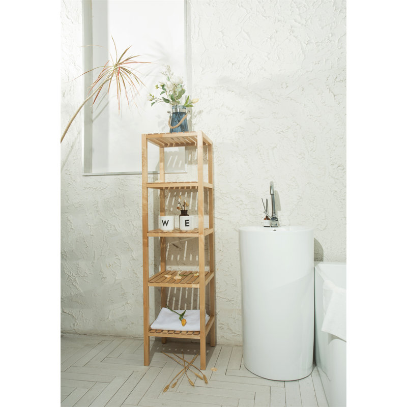 Aghalee Solid Wood Bathroom Shelves
