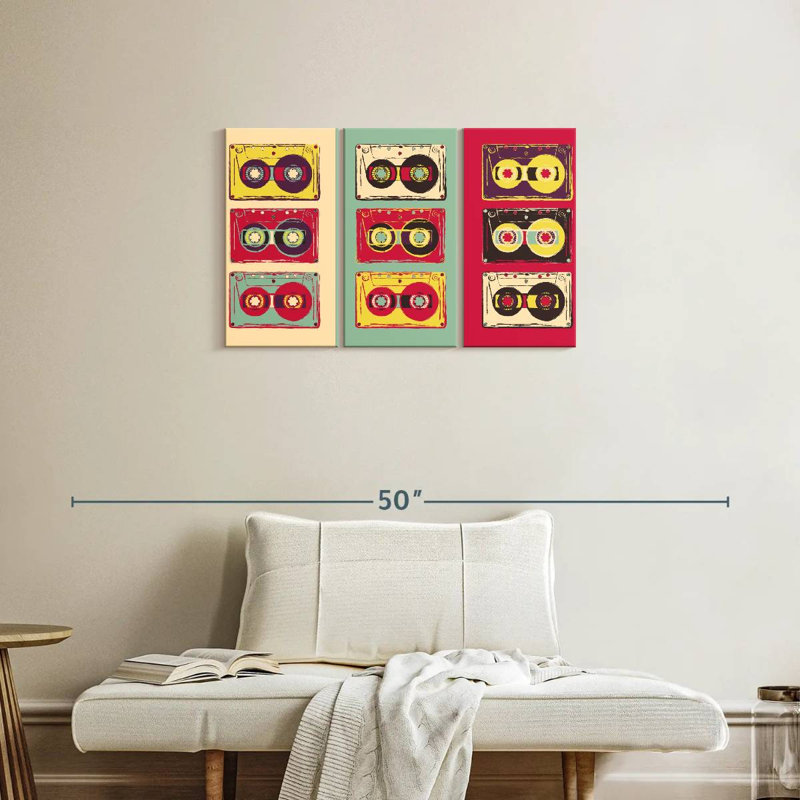 Abarca Retro Tapes, 20" H x 33" W