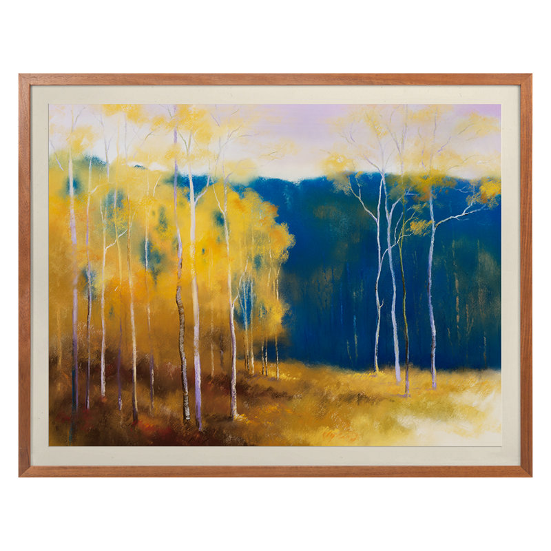 October Print by Jonas, Teri, Walnut Single Picture Framed, 24'' H x 30'' W