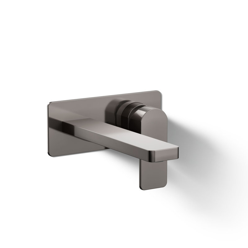 Parallel Wall-Mount Single-Handle Bathroom Sink Faucet, Vibrant Titanium