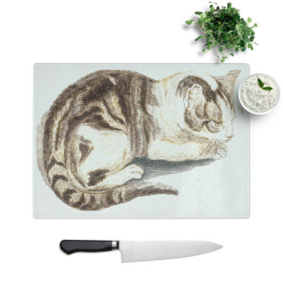 Tempered Glass Cat Chopping Board