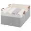 Bacs de rangement en tissu avec poignées, bacs pliables pour tablettes, placard, dortoir-1011834441-1037101988