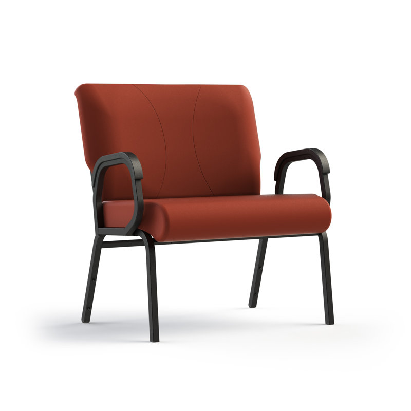Chaise avec accoudoirs rembourrée, Cordovan