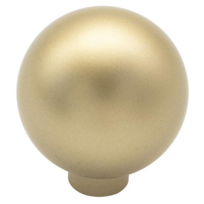 Heritage Designs Harmony Round Knob - 1-1/16 " Diameter Cabinet Knob Brushed Brass - Contemporary Hardware for Drawers & Cabinets