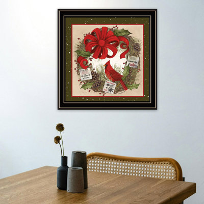 Multicolor Cardinal Wall Hanging Art - Home Decor, Wood & Paper, 13.76X1.01X13.76 In, 2.97 Lb Bedroom Artwork 14X14x1 3 Lb, Fade- Finish