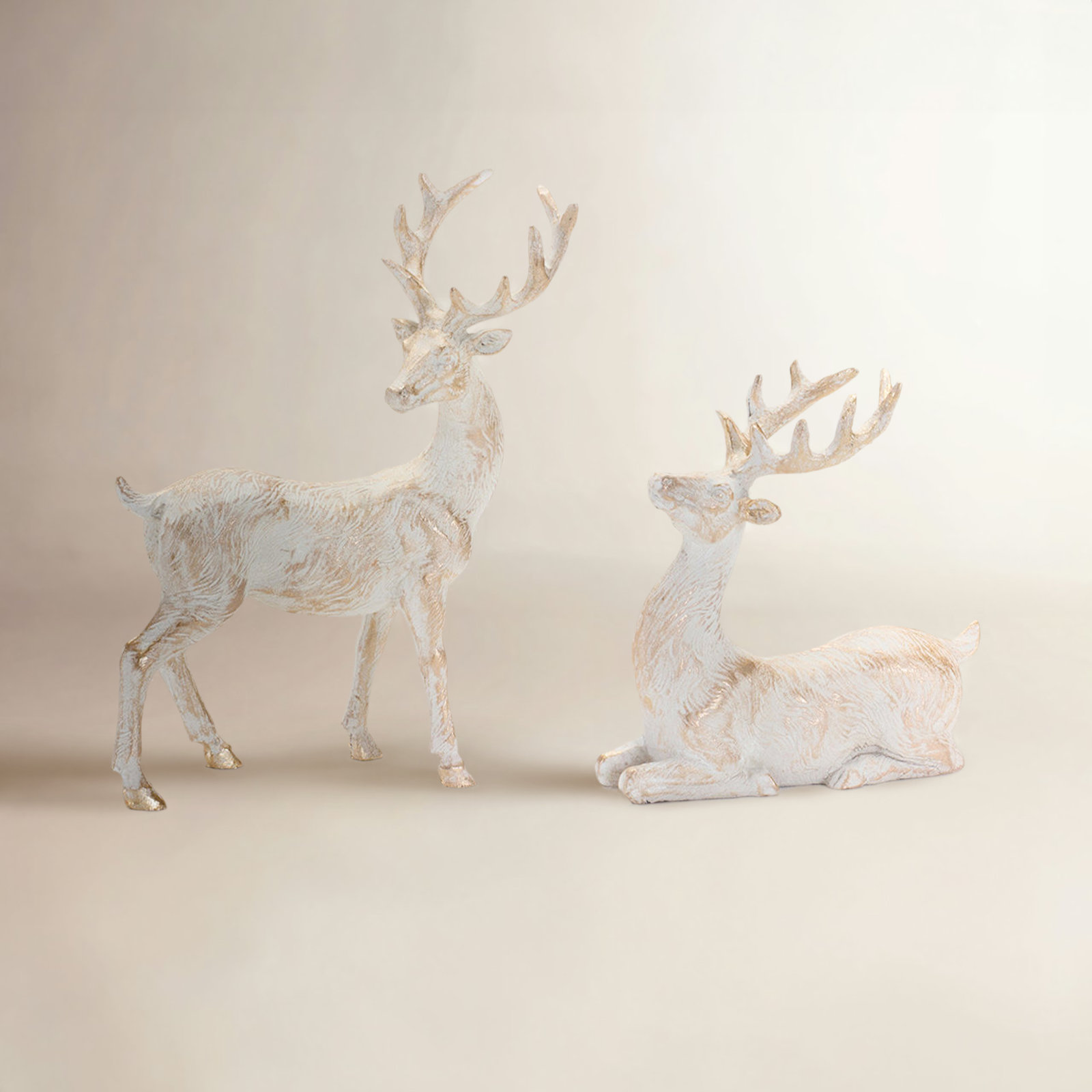 6-Piece Brushed Gold Reindeer Accent Set