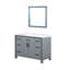 Meuble-lavabo simple l 48 po x P 22 po avec plateau blanc et miroir 34 po Ziva-27961613-79779536