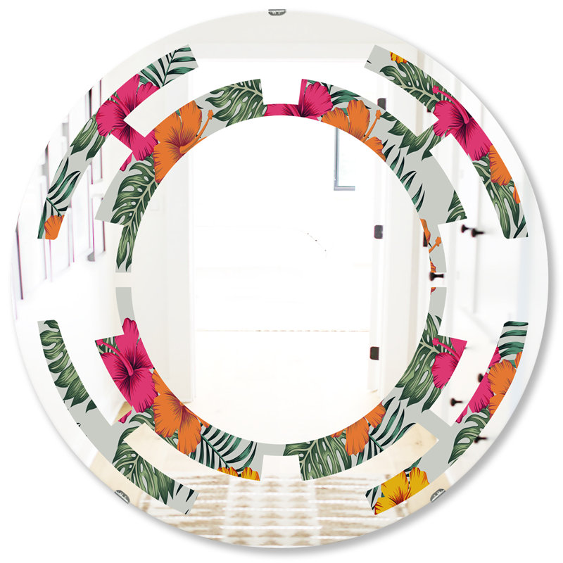 Miroir mural Space Leaves III, H 31,5 po x l po