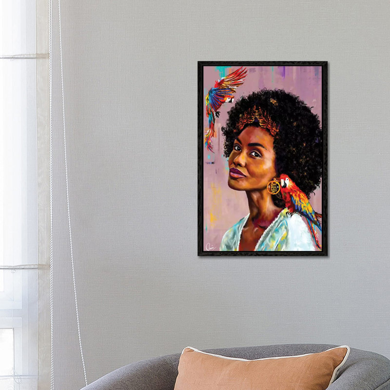 Lisa by Crixtover Edwin - Print on Canvas, 66.04 cm H x 45.72 cm W, Black Framed