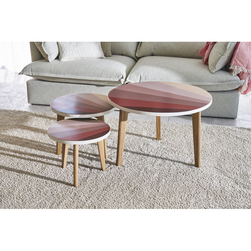 Round Lamp Table, Pink, 75"W x 50"H x 75"D