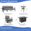 Outdoor Patio Aluminum 4-Piece Conversation Set Swivel&Glider Armchair With LP Fire Pit Table-112025468