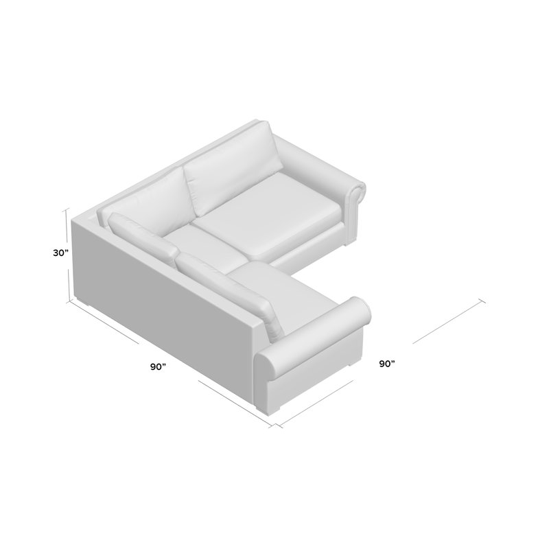 Mosely Upholstered L-Shaped Sectional Symmetrical, Off White Revolution®