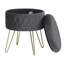 Berg 31.5Cm Velvet Round Storage Ottoman-792526463