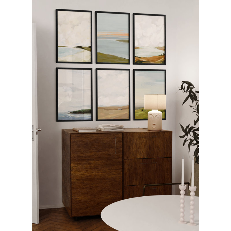  Cadre photo en bois - ensemble de 6, 12 po x 16 po, Noir