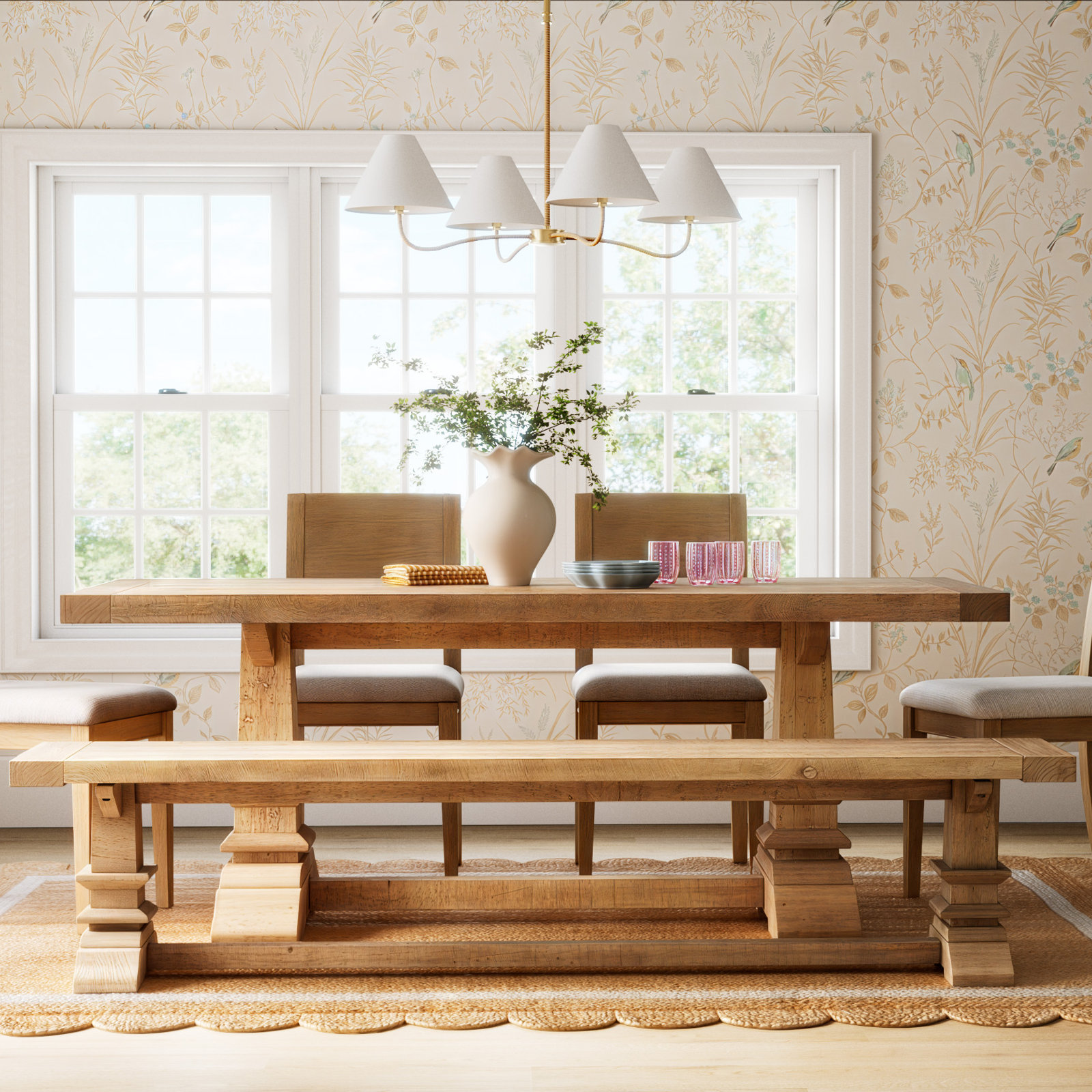 Inaki Jute/Sisal Area Rug, Rectangle 4' x 6'