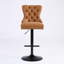 Ensemble de 2 tabourets de bar en similicuir capitonné à hauteur ajustable avec base-134005466-134005474-134005475
