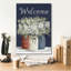  «Welcome Red, White & Blue Jar Trio» par Cindy Jacobs, art mural sur toile, 18 po x 26 po