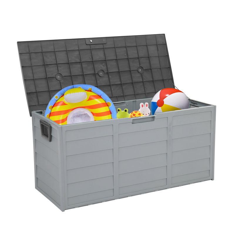 75 Gallon Lockable Cabinet Deck Box, Gray