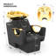 Lavabos sur pieds l 36,9 po x l 13 po avec robinet, station de shampooing noir et or avec cuve de lavage des cheveux en céramique