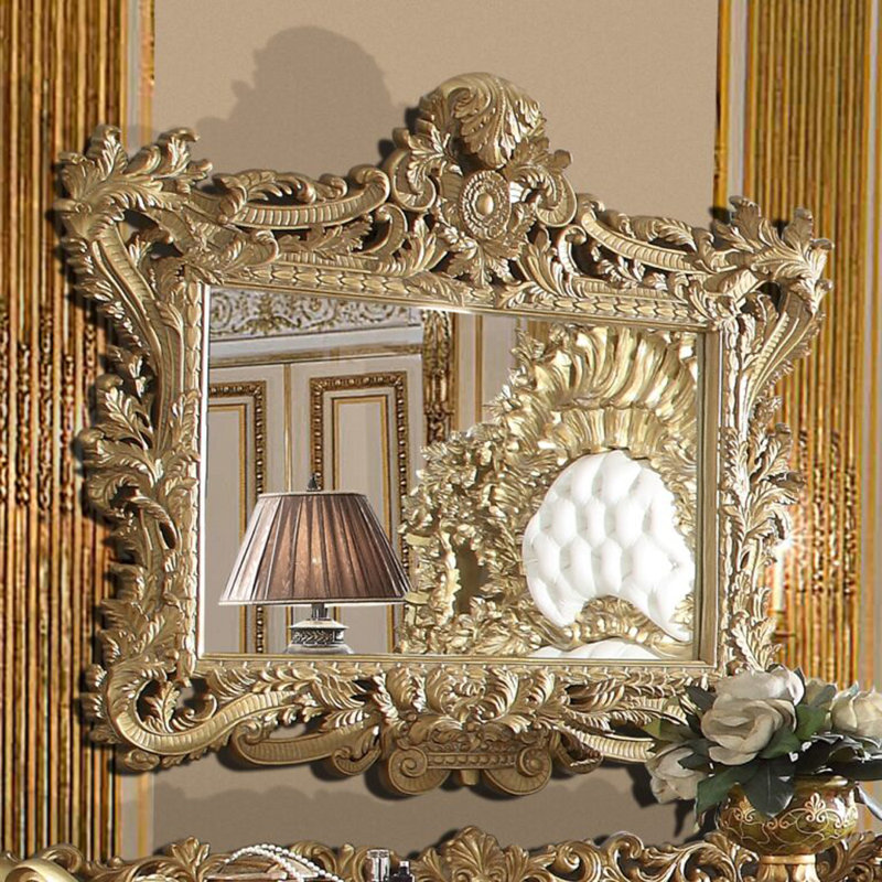 Miroir mural victorien métallique