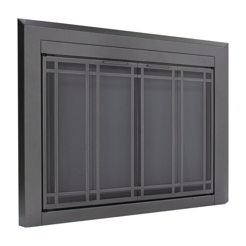 Portes pliantes en acier Anesicia, H 28 po x l 37,5 po x P 1,81 po